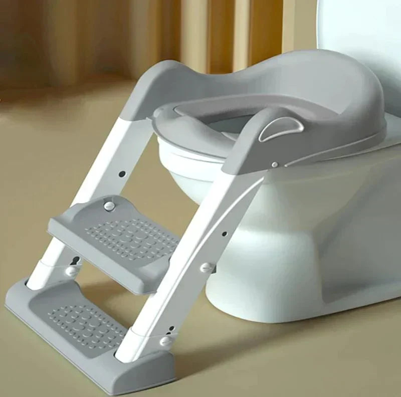KIDS TOILET COMMODE LADDER Gray