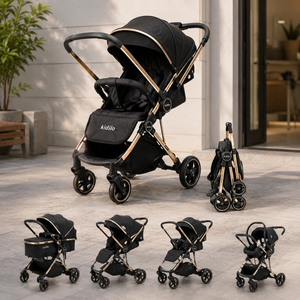 PREMIUM REVERSIBLE BABY STROLLER - BLACK