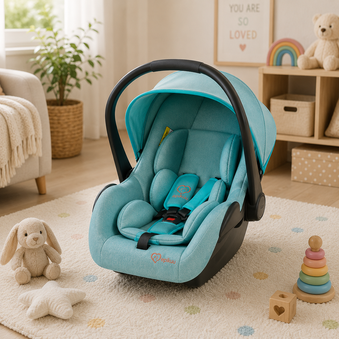 2-IN-1 BABY CARRIER & CAR SEAT – 0–18 MONTHS (GREEN UNISEX)