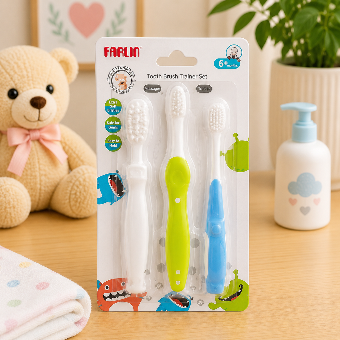 FARLIN THREE STAGES TOOTH BRUSH SET