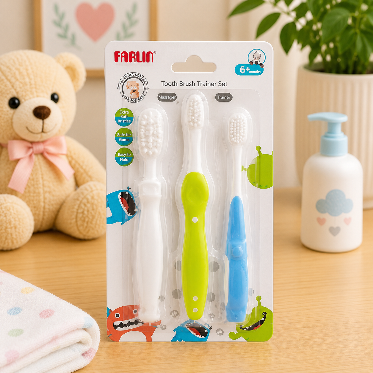 FARLIN THREE STAGES TOOTH BRUSH SET