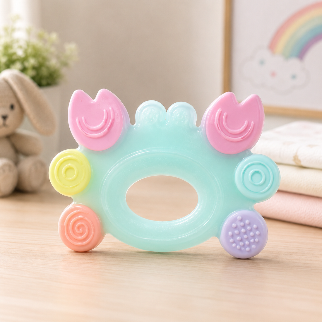 FARLIN SILICONE GUM SOOTHER - GREEN CRAB