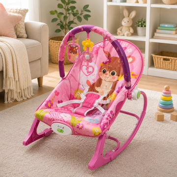 INFANTES MULTIFUNCTIONAL BABY ROCKER & BOUNCER SEAT - PINK