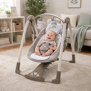 INGENUITY CONVERTME SWING SEAT PORTABLE BABY SWING - LIGHT BROWN