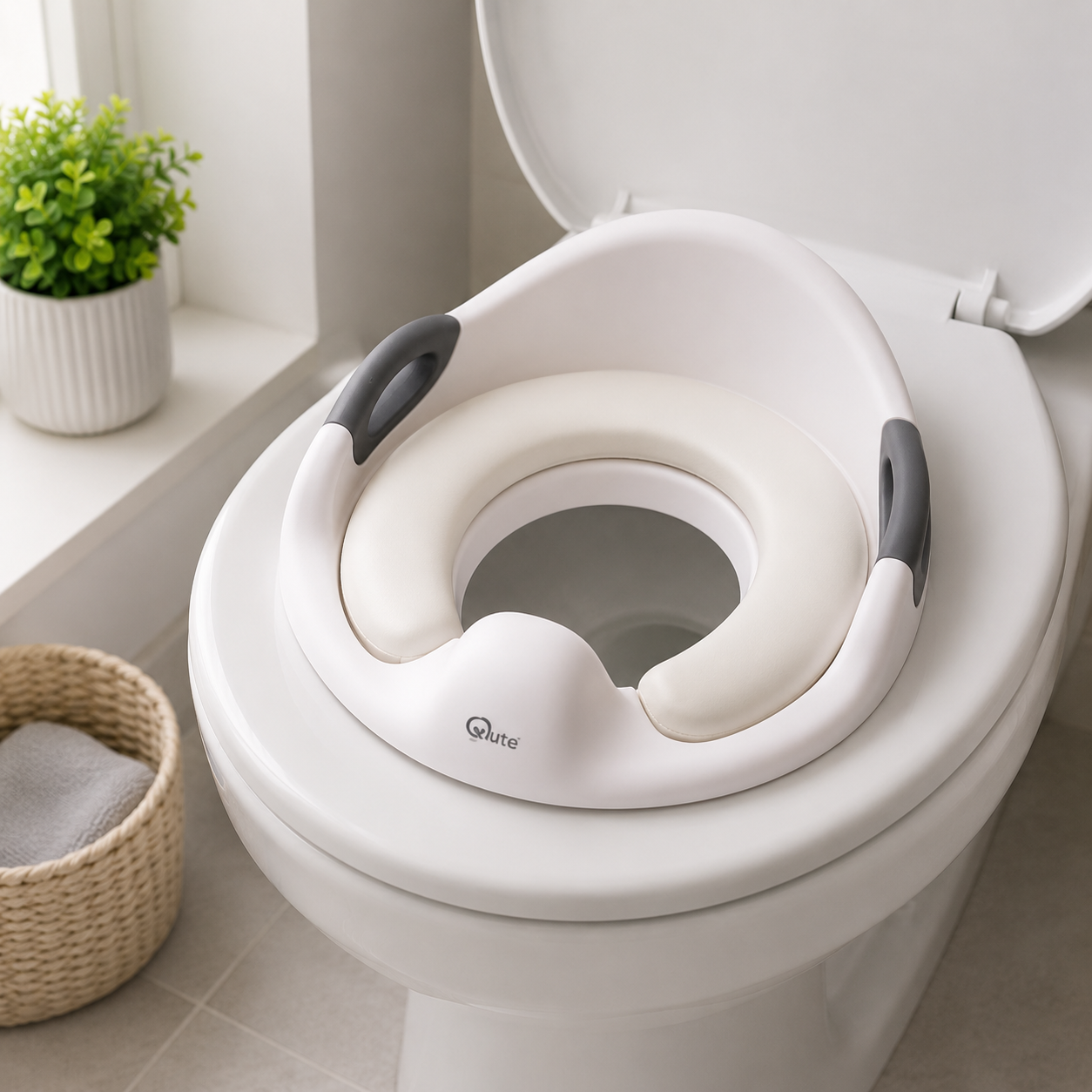 TINNIES CUSHION TOILET SEAT COVER - WHITE