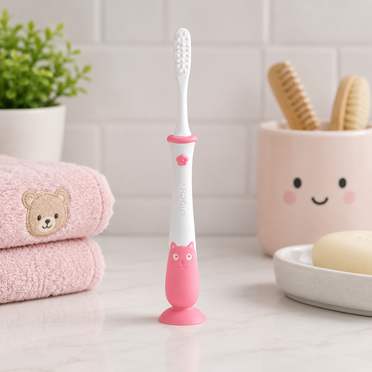 PIGEON CHILDREN TRAINING TOOTH BRUSH LESSON-4 PINK
