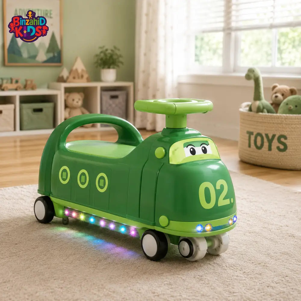 AIRPLANE STYLE AUTO BABY WALKER - GREEN