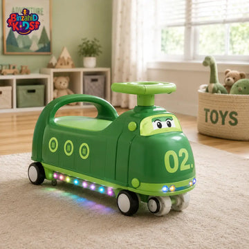 AIRPLANE STYLE AUTO BABY WALKER - GREEN