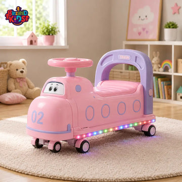 AIRPLANE STYLE AUTO BABY WALKER - PINK