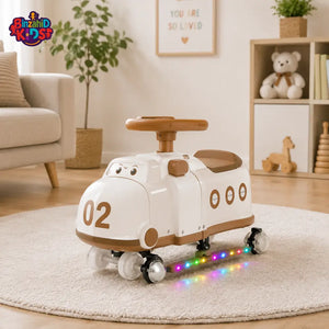 AIRPLANE STYLE AUTO BABY WALKER - WHITE