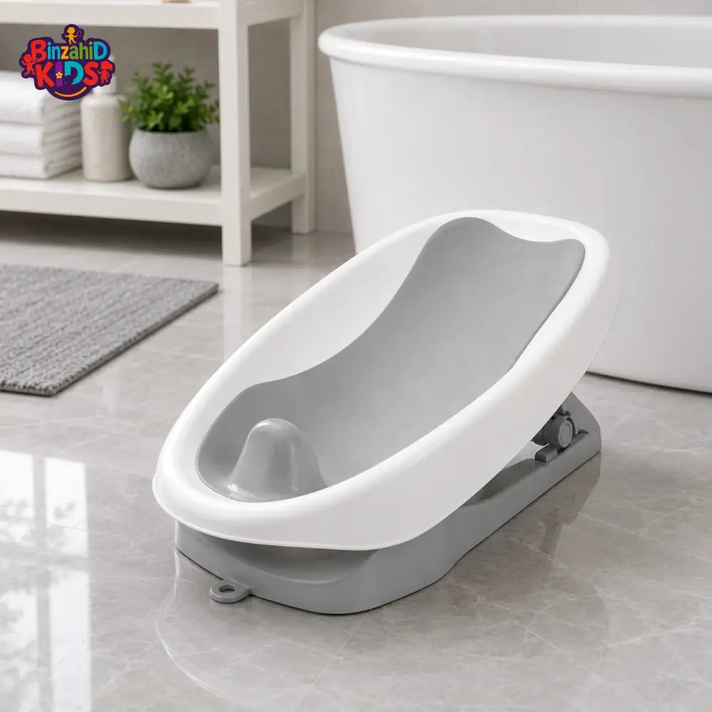 ANTI-SLIP BABY BATH TUB SUPPORT - GREY