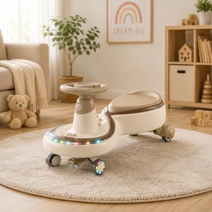 360° ROTATING AUTO BABY WALKER - BEIGE