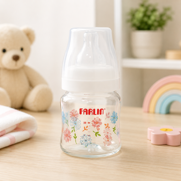 FARLIN WIDE NECK GLASS FEEDING BOTTLE 120 ML