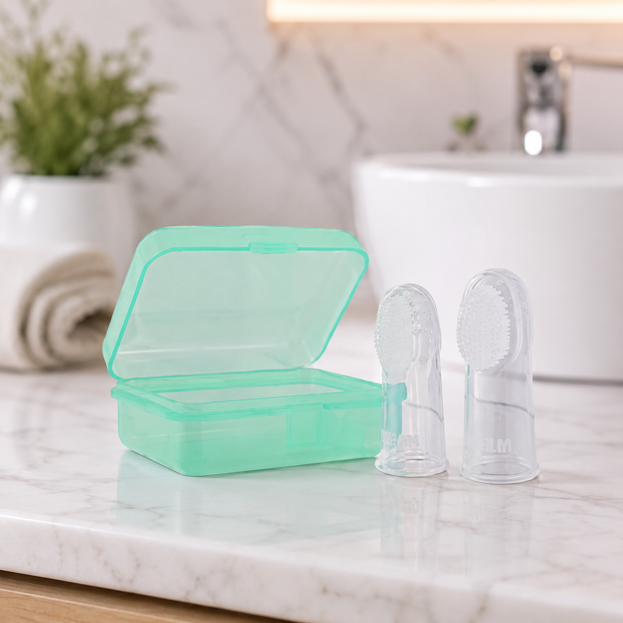 FARLIN FINGER TOOTHBRUSHES PARENTS SET