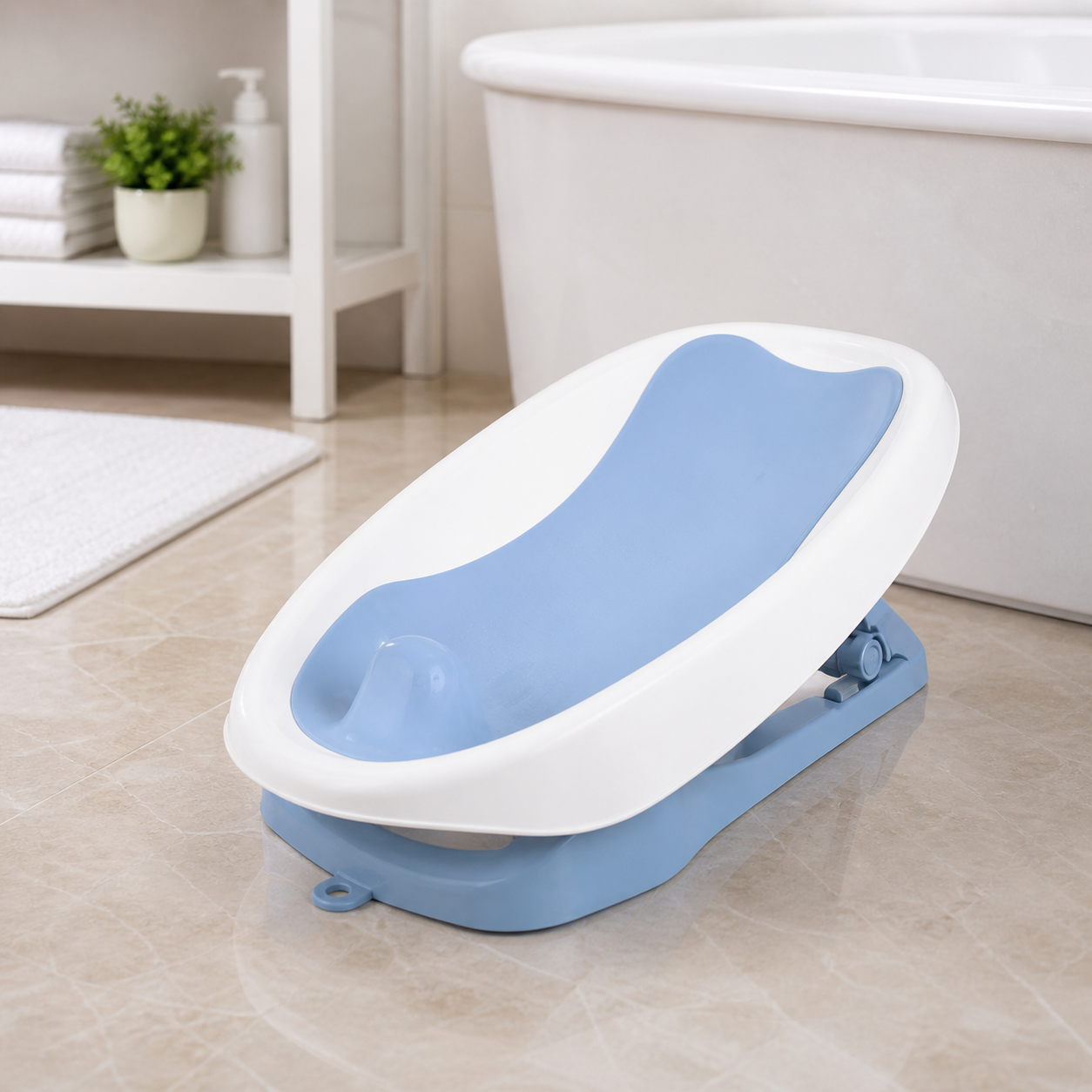 ANTI-SLIP BABY BATH TUB SUPPORT - BLUE