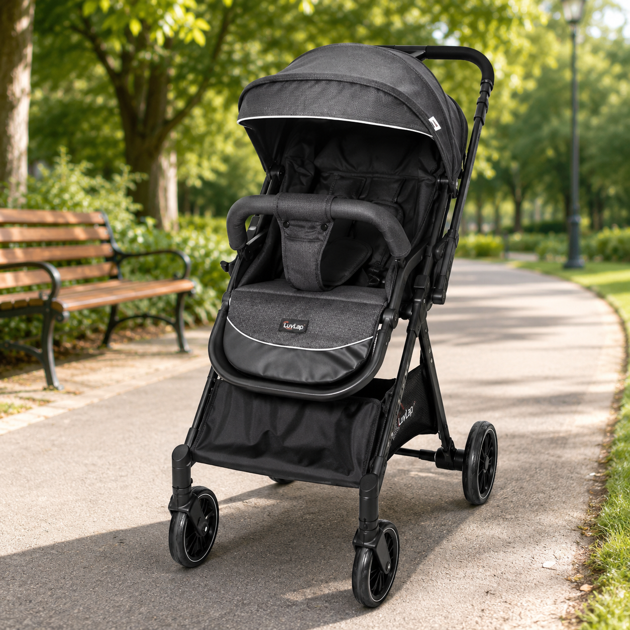 TINNIES LIGHTWEIGHT FOLDABLE BABY STROLLER – REVERSIBLE HANDLE (0–4 YEARS)