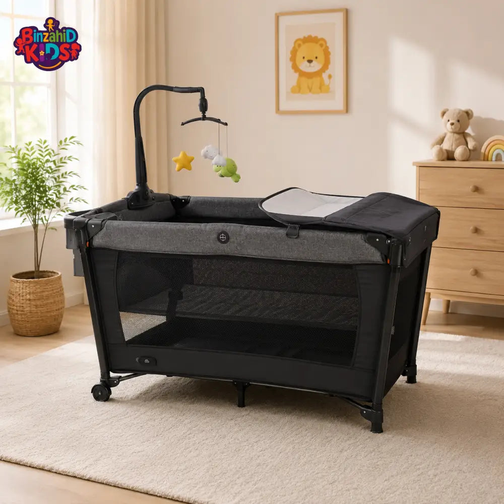 BABIFY PREMIUM BABY PLAYPEN COT WITH TOY BAR