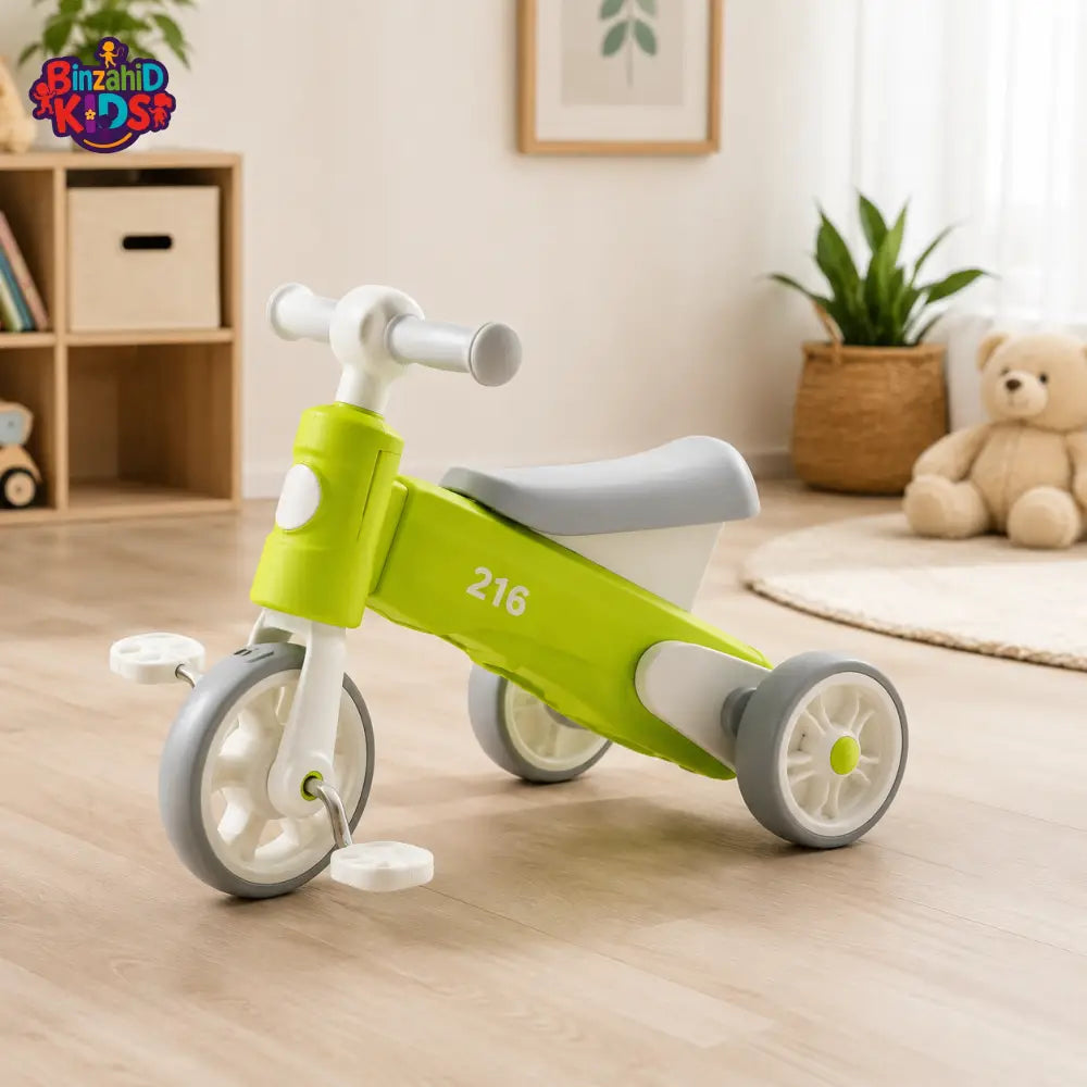 BABY BALANCE RIDE-ON TRICYCLE - GREEN