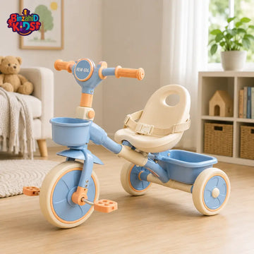 BABY BALANCE TRICYCLE WITH SILENT WHEELS - BLUE