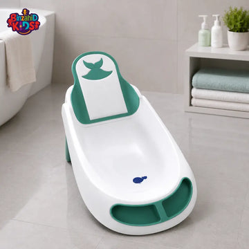 BABY BATH TUB WITH CUSHION SUPPORT - GREEN