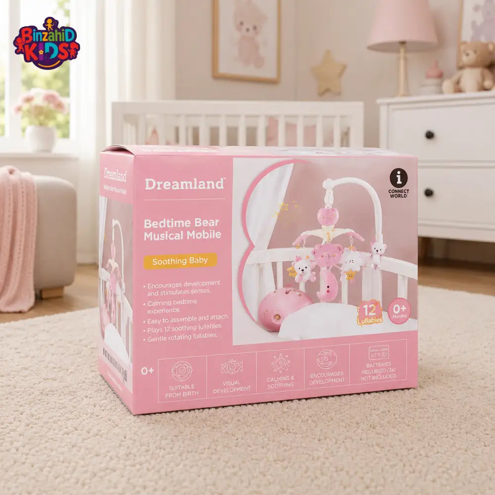 BABY MUSICAL CRIB MOBILE - PINK