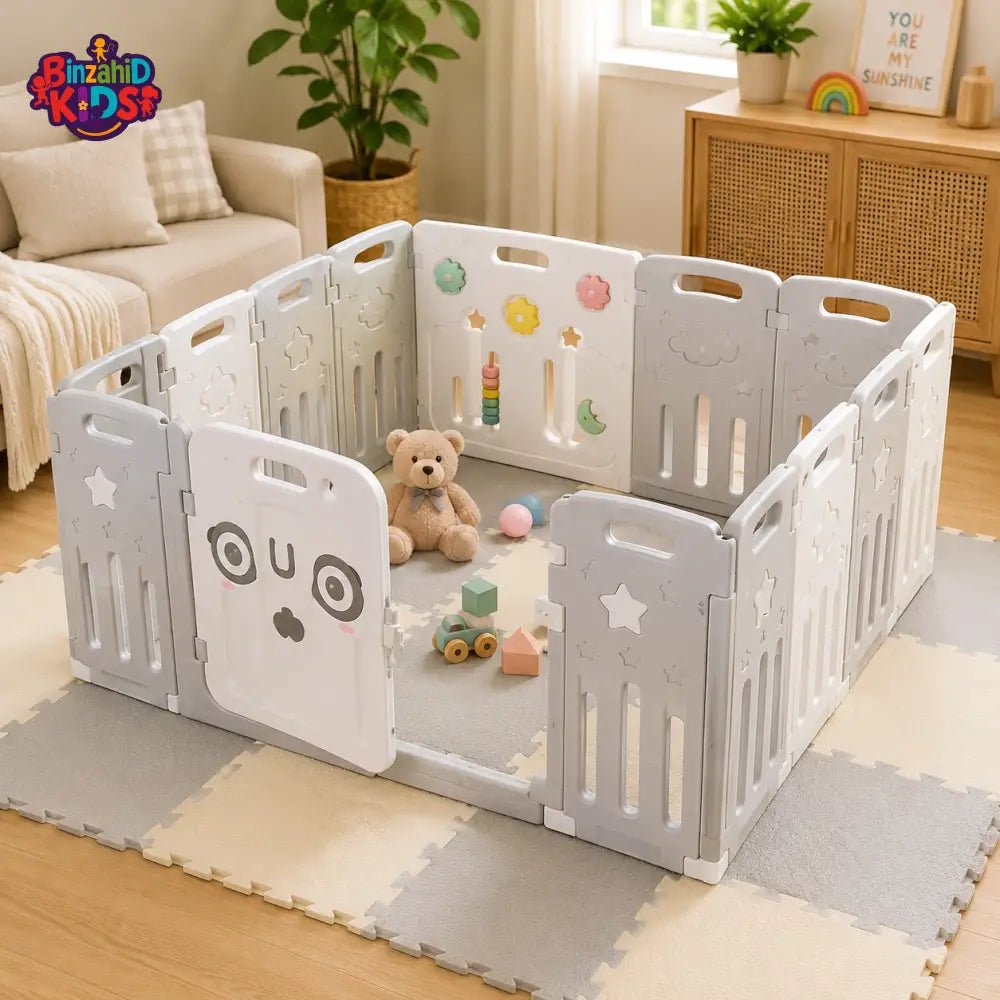 BABY SAFETY PLAYPEN WITH ACTIVITY PANEL