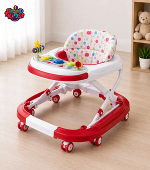BABY WALKER WITH ACTIVITY TRAY - RED