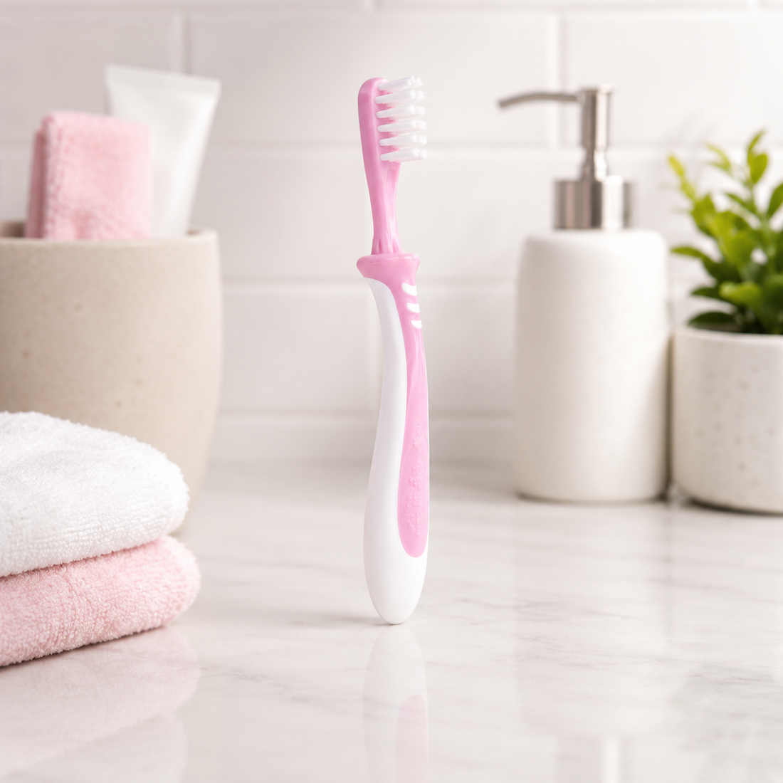 PIGEON CHILDREN TRAINING TOOTHBRUSH LESSON 3 – PINK