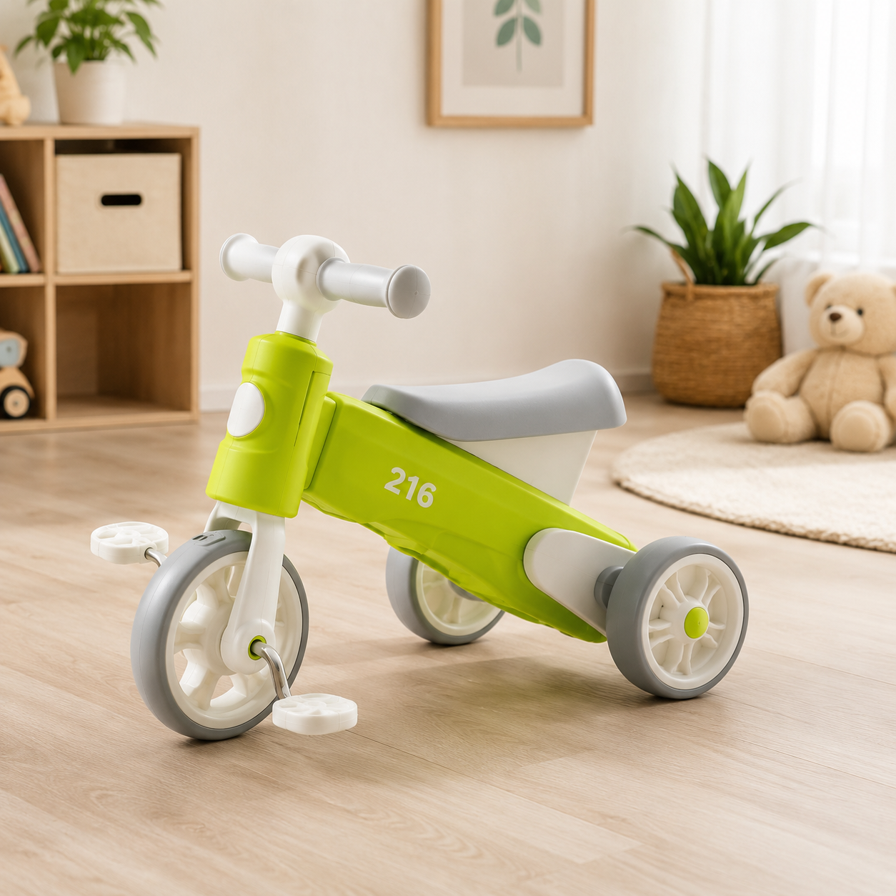 BABY BALANCE RIDE-ON TRICYCLE - GREEN
