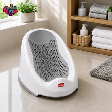 BREATHABLE BABY BATH SUPPORT SEAT - GREY