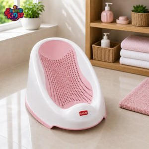 BREATHABLE BABY BATH SUPPORT SEAT - PINK