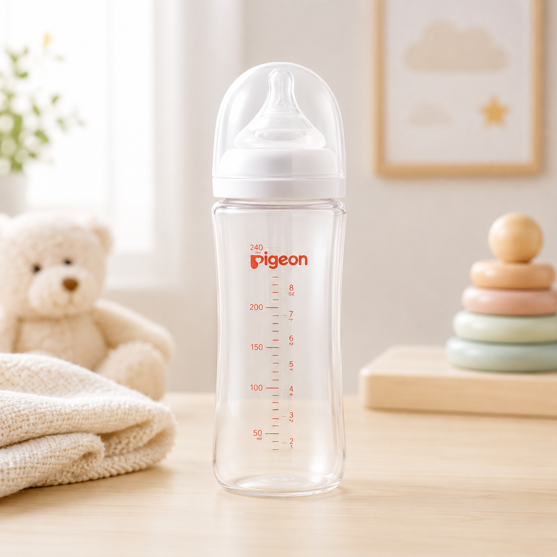 PIGEON SOFTOUCH BPP WIDE NECK NURSING BOTTLE 330ML LOGO