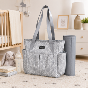 Baby Diaper Bag - Grey Printed