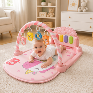 JOYOUS BABY PEDAL PIANO PLAY GYM MAT - PINK