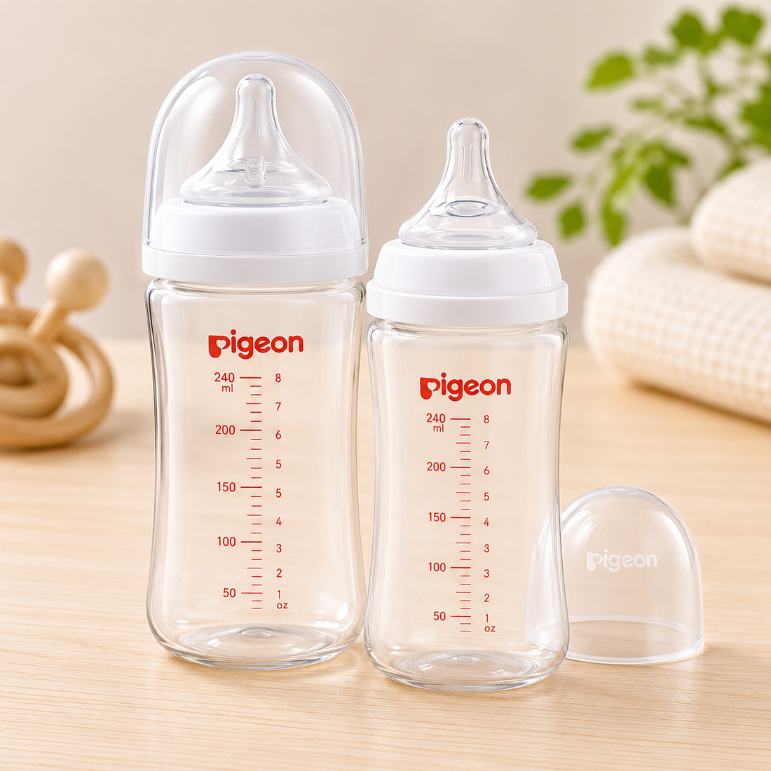 PIGEON SOFTOUCH BPP WIDE NECK NURSING BOTTLE 240ML PK-2