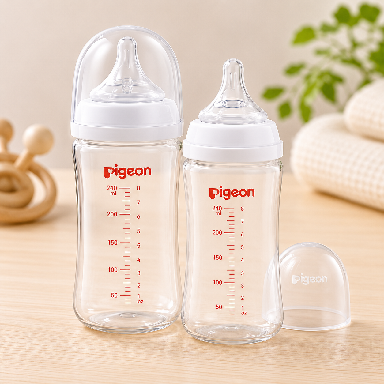 PIGEON SOFTOUCH BPP WIDE NECK NURSING BOTTLE 240ML PK-2