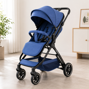 COMPACT LUXURY BABY STROLLER - BLUE