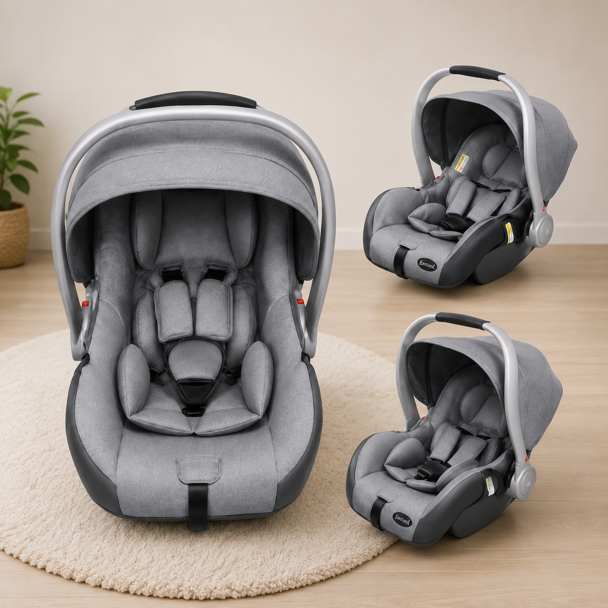 JOYOUS SAFEGUARD INFANT CAR SEAT - GREY