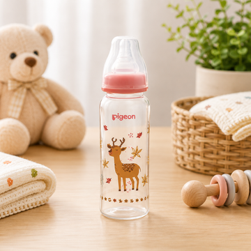 PIGEON COLORFUL ERGONOMIC BABY BOTTLE – 4+ MONTHS