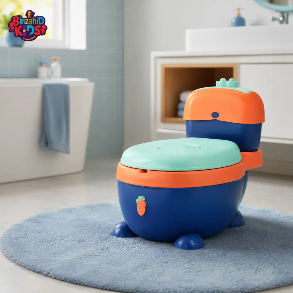 CARTOON BABY POTTY TRAINING TOILET SEAT - BLUE