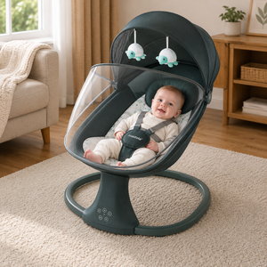 MASTELA ELECTRIC BABY ROCKER WITH MOSQUITO NET - GREEN