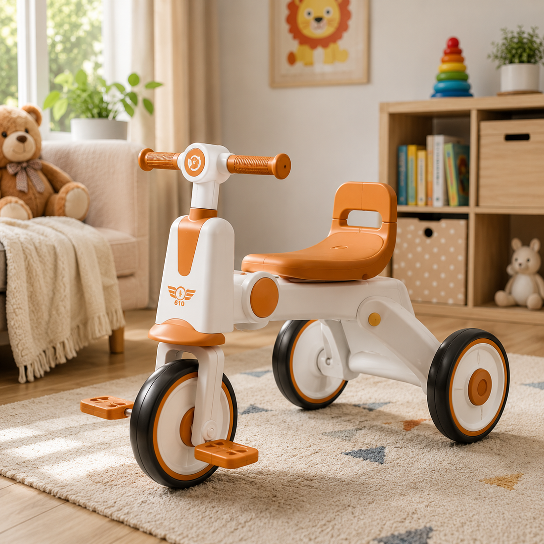 PREMIUM TODDLER BALANCE TRICYCLE - WHITE