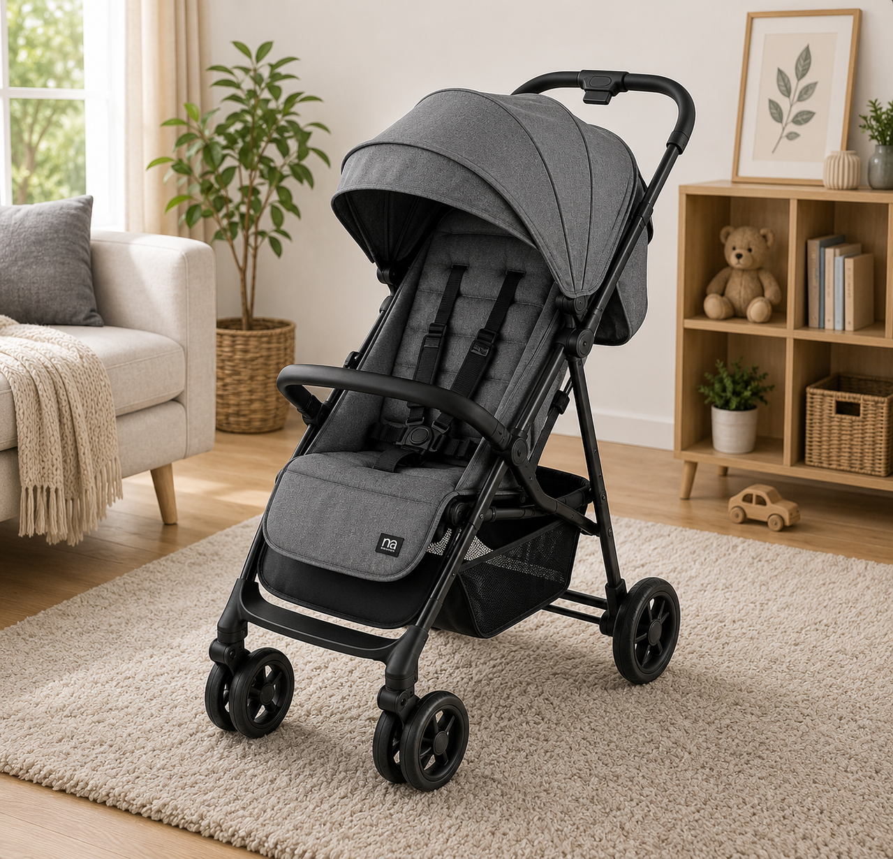 PREMIUM COMPACT BABY STROLLER - GREY