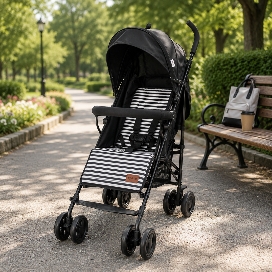 Baby Buggy - Black Stripped