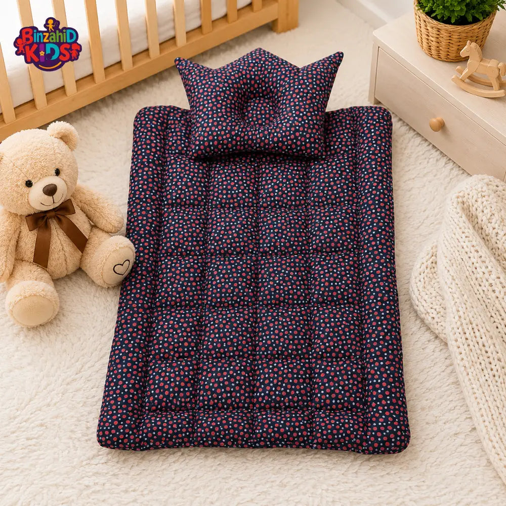 COTTON POLYESTER BABY BEDDING SET WITH CROWN PILLOW