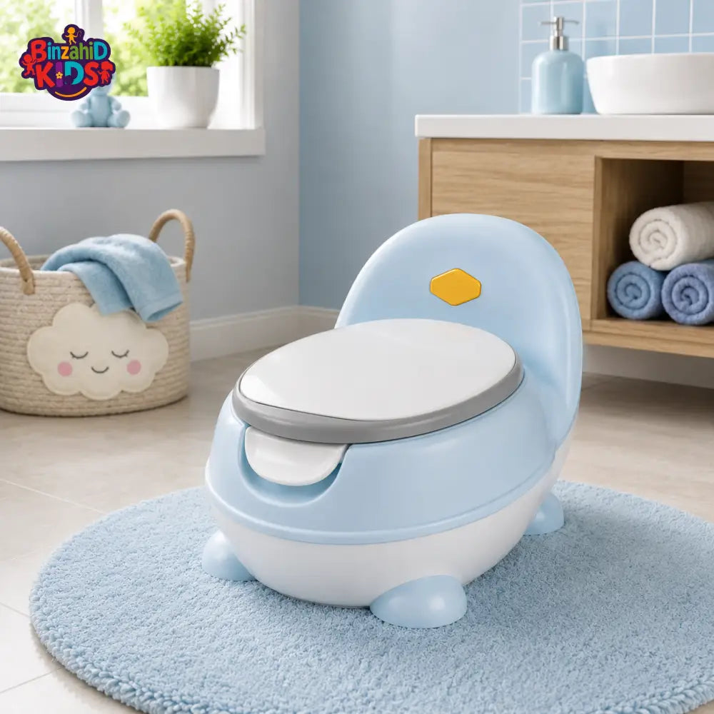 CUTE BABY POTTY TRAINING TOILET SEAT - LIGHT BLUE