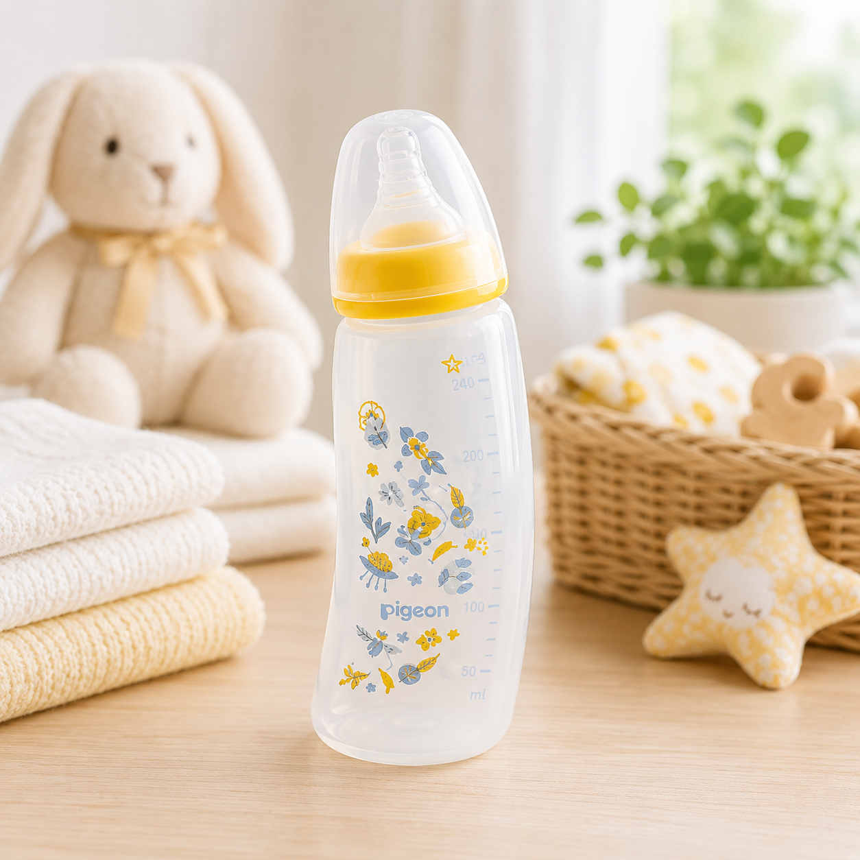 PIGEON STANDARD NECK CURVE NURSING BOTTLE PP 250ML SPACE
