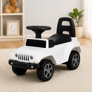 JEEP STYLE KIDS RIDE-ON PUSH CAR - WHITE