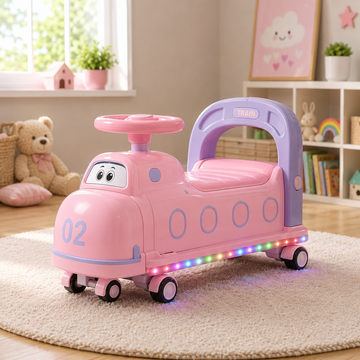 AIRPLANE STYLE AUTO BABY WALKER - PINK