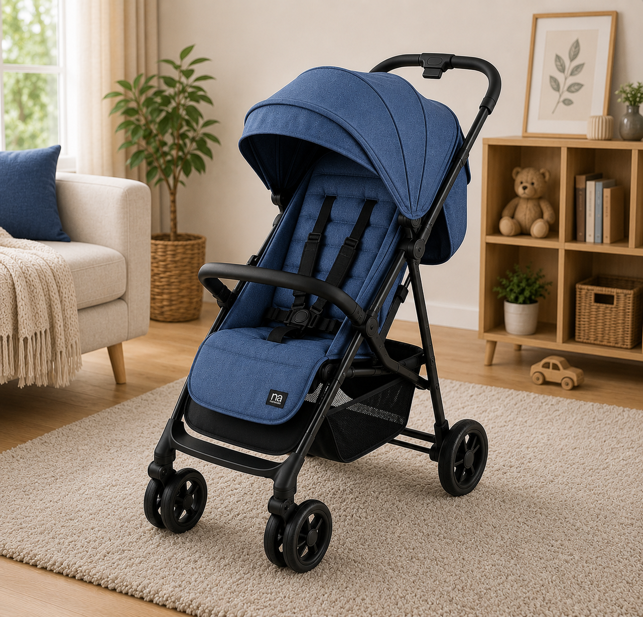 PREMIUM COMPACT BABY STROLLER - BLUE